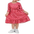 thumbnail image 1 of Mommy and Me Matching Clothes  Mom Kid Girls Dots Print Ruffle Dress with Belt  Baby Girls Romper Skirt, 1 of 5