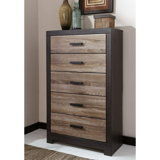 Ashley Furniture Harlinton 5 Drawer Wood Chest In Brown Walmart Com Walmart Com