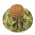 thumbnail image 1 of Women's Sun Protection Beach Cap Patchwork Breathable Fisherman Hat Sun Hat, 1 of 9