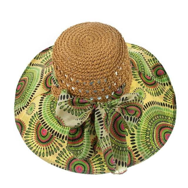 Women's Sun Protection Beach Cap Patchwork Breathable Fisherman Hat Sun Hat