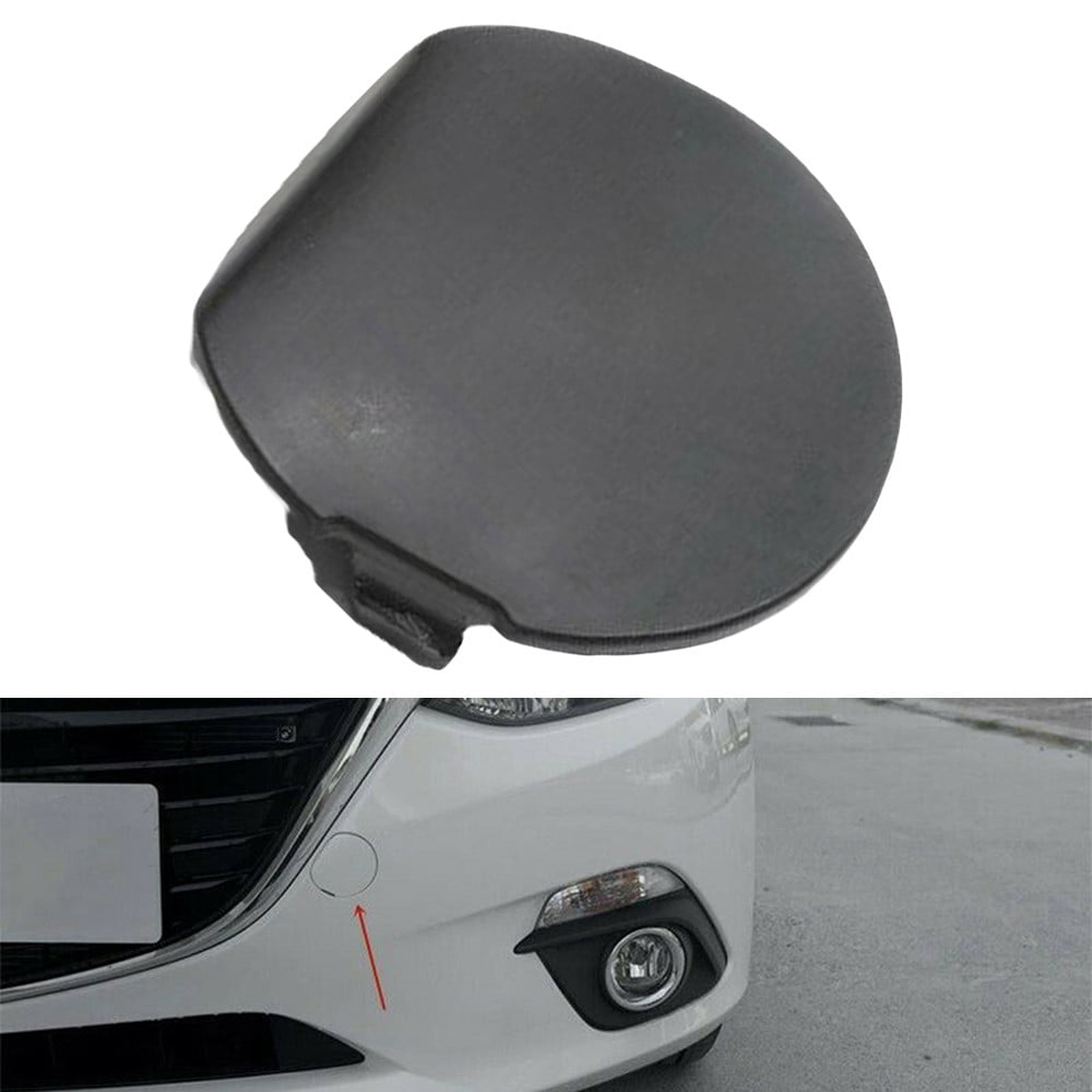 Evan-Fischer Rear Tow Eye Cover Compatible with 2014-2018 Mazda 3 Primed Passenger Side 