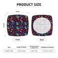 thumbnail image 5 of KLL mushroom colorful Skull Pattern Seat Covers for Dining Room Chairs,Washable Chair Seat Chair Covers Seat Protector-Two Pieces, 5 of 7