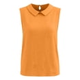 thumbnail image 4 of Tank Tops For Women Orange Womens Tops Fashion For Cute Sleeveless Collared Casaul Work Loose Fit Knitted Vests Womens Tank Tops, 4 of 4