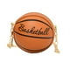 thumbnail image 4 of Bolso bandolera informal con forma de pelota de baloncesto para hombre y mujer marrón, 4 of 9