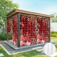 thumbnail image 6 of Outdoor Curtains for Patio Waterproof, Love Heart Valentines Day Outdoor Privacy Panels Grommet, Botanical Eucalyptus Red Plaid Blackout Outside Curtains for Porch/Cabana 54"x108", 1 Panel, 6 of 8