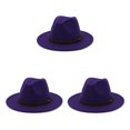 thumbnail image 4 of Sombrero Qarigey con hebilla de cinturón vestido de moda de invierno gorros elegantes de ala ancha lana cálida para mujeres, 4 of 6