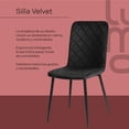 thumbnail image 2 of Set de 2 Sillas para Comedor Respaldo Alto Velvet Acolchadas negro, 2 of 7