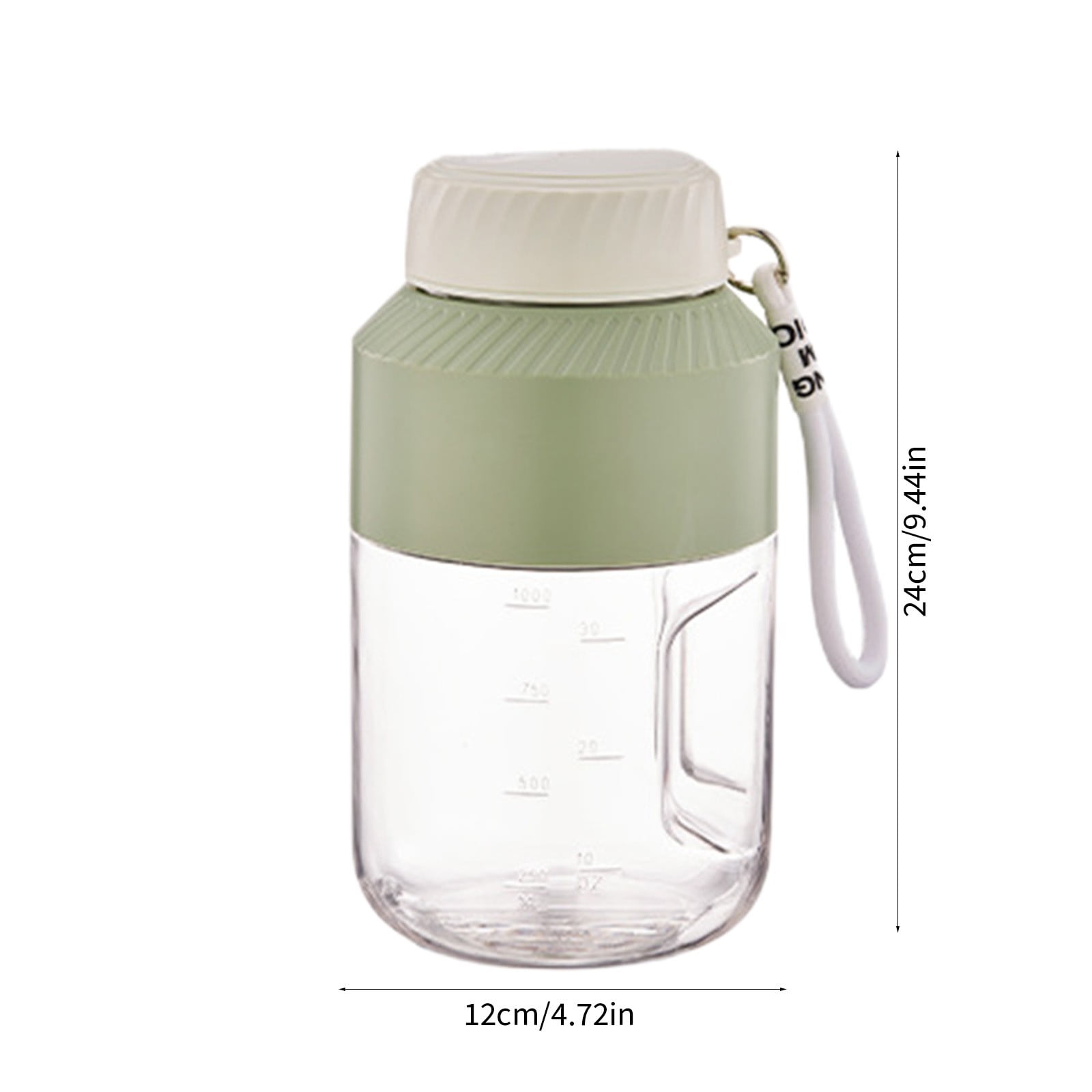 Portable Juicer Extractor and Blender, 35.19oz/1000ml Large Capacity, 10 Stainless Steel Blades, USB Rechargeable, for Smoothies, Milkshakes, Slushies, and Food Processing, Green