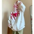 thumbnail image 1 of American Style Spiderman Sweatshirt Men Hip Hop Heavyweight Hardcore Cardigan Jacket Spring Autumn Design Sensibility Hooded Top, 1 of 6