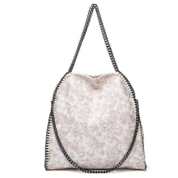 Fashion New Women"s Chain Shoulder Bag Large Capacity Crossbody Tote Bag Female Foldable Solid Color Handbags Shopping Bags