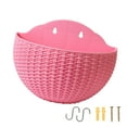 thumbnail image 3 of Juego de 2 maceteros de pared con autorriego, diseño de ramas y flores Rosado rojo, 3 of 9