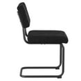 thumbnail image 3 of Side Dining Chair, Set of 2, Black, Fabric, Metal, Mid Century Kitchen Cafe Bistro Hospitality Restaurant, Modern Contemporary HB34851, 3 of 11