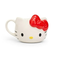 Hello Kitty Red Bow Ceramic 3D Molded Mug | Holds 22 Ounces