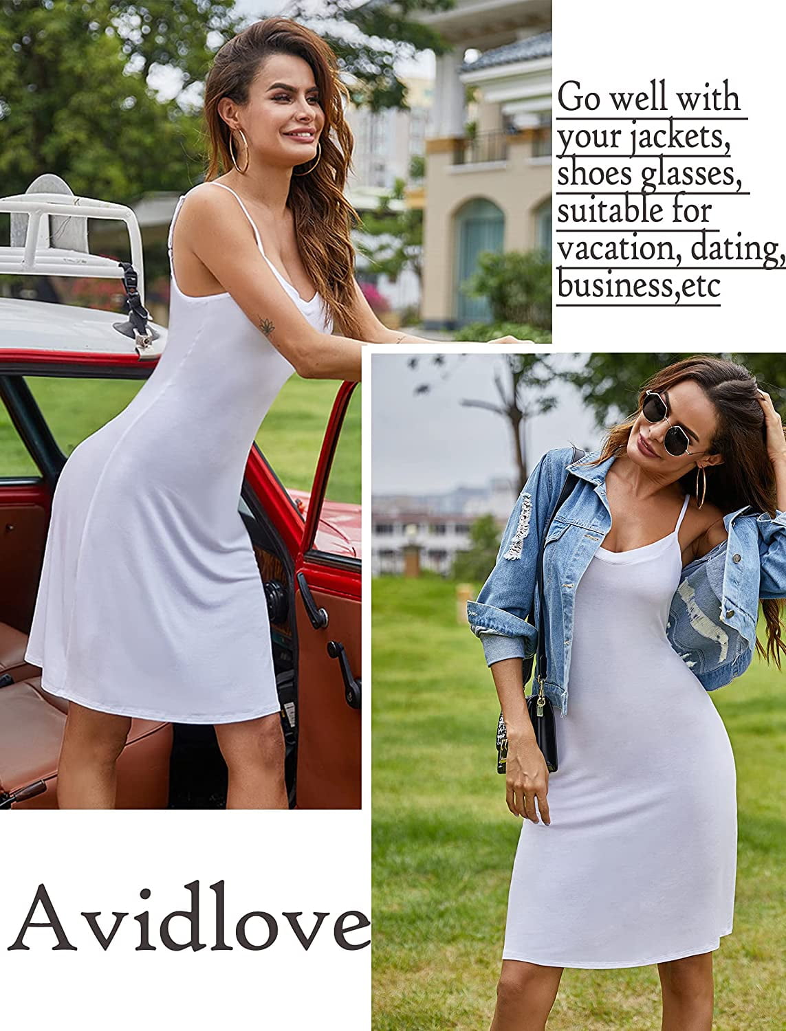 Women full slips modal cotton blend v neck straight dress nightwear with  built-in padded bra - bl in 2023