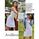 thumbnail image 4 of Mujeres Full Slips Sexy Chemise camisón con cuello en V vestido recto ropa de dormir Ormromra WRMH-1289-5, 4 of 6