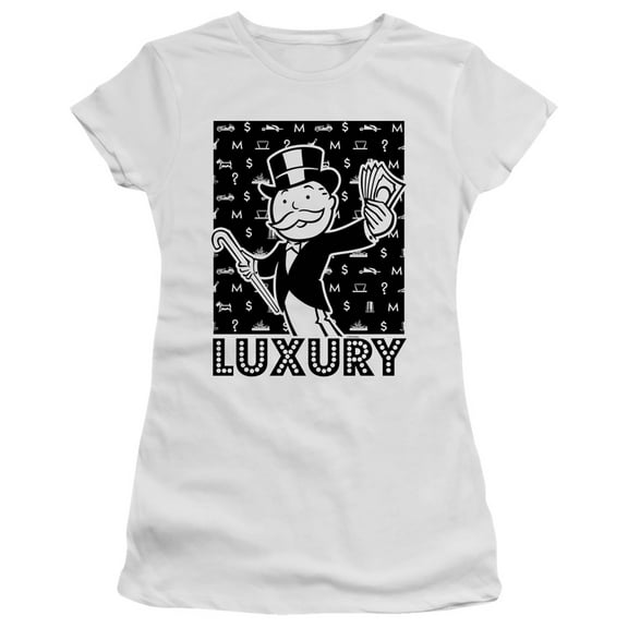 Monopoly Luxury S/S Junior Women's T-Shirt Sheer White