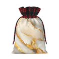 thumbnail image 3 of Color Matching Linen Bundle Mouth Gift Bag Can Be Used For Daily Small Items Grey And White Gold Marble Small, 3 of 8