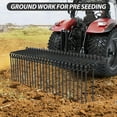 thumbnail image 6 of Yesurprise 60 Inch Pine Straw Needle Rake 3 Point Landscape Rake Powder Coated Steel Spring Tow Behind Rake Tractor Rake Attachments for Leaves Straw Grass Attach to Cat 0 Cat 1, 6 of 6