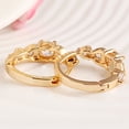thumbnail image 5 of rygai Women Gold Plated Heart Multi Rhinestones Clip Earrings Ear Jewelry-, 5 of 7