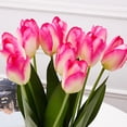 thumbnail image 5 of (Un paquete de 12) 12 tulipanes Tianshan en maceta flores artificiales de interior tulipanes simulados flores de mesa flores decorativas arreglos florales arte floral - amarillo, 5 of 5