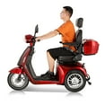 thumbnail image 5 of QEEKA Heavy-Duty 3-Wheel Mobility Scooter with Adjustable Seat Backrest & Height, Red, 330 lb Limit, 5 of 12
