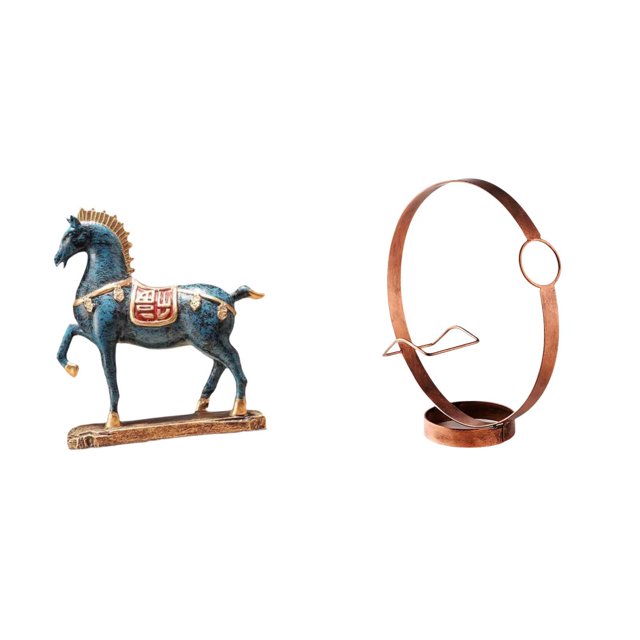 Figura de caballo,Figura de caballo Escultura animal coleccionable,Portabotellas de vino,Soporte para botellas de vino,soporte para botellas de vino,estante de hierro,Decoración de gabinete de