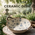 thumbnail image 3 of MYVIT Decorative Serving Bowl - 24oz Ceramic Soup Bowl with Handle Ramen Bowl for Salad,Pasta,Cereal,700ML Porcelain Stoneware Kitchen Dish, 3 of 8