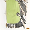 thumbnail image 4 of Hilason Pro Rodeo Bull Riding Chaps Leather Youth Green, 4 of 5
