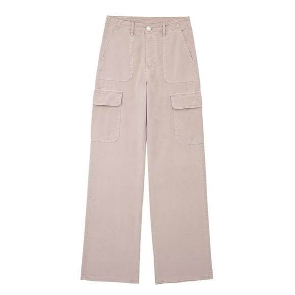 Timegard Pants for Women Straight Leg Solid Color Cargo Pants Lounge Pants with Pockets Fall Outdoor