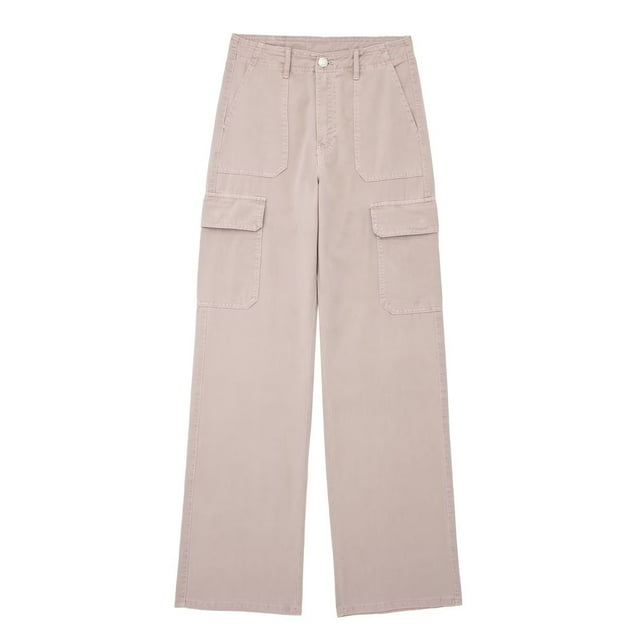 Timegard Pants for Women Straight Leg Solid Color Cargo Pants Lounge Pants with Pockets Fall Outdoor