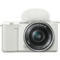 thumbnail image 3 of Sony ZV-E10 Mirrorless Camera (White) International Version w/ 16-50mm & 55-210mm Lenses + 128GB + Extra Battery + Case + Tripod (25-Pc Bundle), 3 of 5