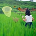 thumbnail image 3 of Outdoor Catching Catching Butterfly Net Fishing Net Bag Stainless Steel Telescopic Fishing Net Tool Outdoor Telescopic Portable Catching Catching Net-Yellow, 3 of 9