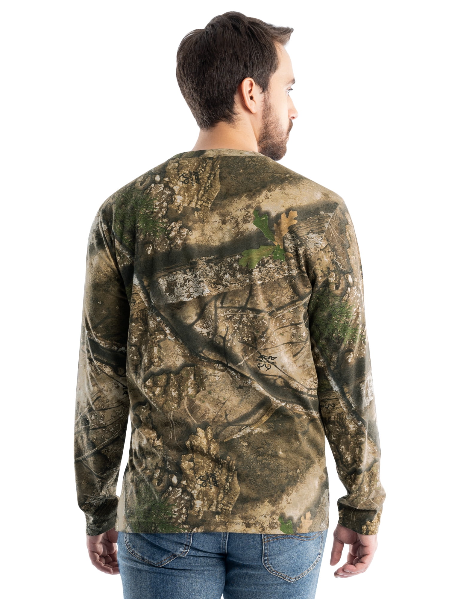 Realtree Men's Long Sleeve Scent Control Hunting Camouflage T-Shirt, size S-3XL