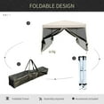 thumbnail image 4 of Patio Umbrellas 210D Ox10' x 10' Pop Up Canopy Tent with Netting, Instant Screen Room House, Tents for Parties, Height Adjustable, with Carry Bag, for Outdoor, Garden, Patio,Market Umbrellas, 4 of 5