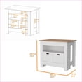 thumbnail image 4 of Kitchen Island with 2 Doors & 3 Shelves, White | Medium (40-55in) | Stationary Kitchen Islands, 4 of 6