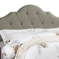 thumbnail image 2 of Eni Upholstered Queen Size Bed, Tufted Adjustable Headboard, Gray Fabric- Saltoro Sherpi, 2 of 5
