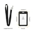 thumbnail image 2 of Uxcell 4.3"x2.8” Vertical Clear Window ABS ID Badge Holders with Lanyard Black 4Pack, 2 of 6