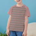 thumbnail image 6 of Kids T Shirts Youth Short Sleeve Striped T-Shirt Cotton Crewneck Tees for Boys or Girls Size 3-14 Years, 6 of 6