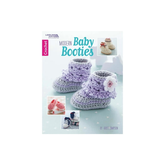 Leisure Arts Modern Baby Booties Crochet Book