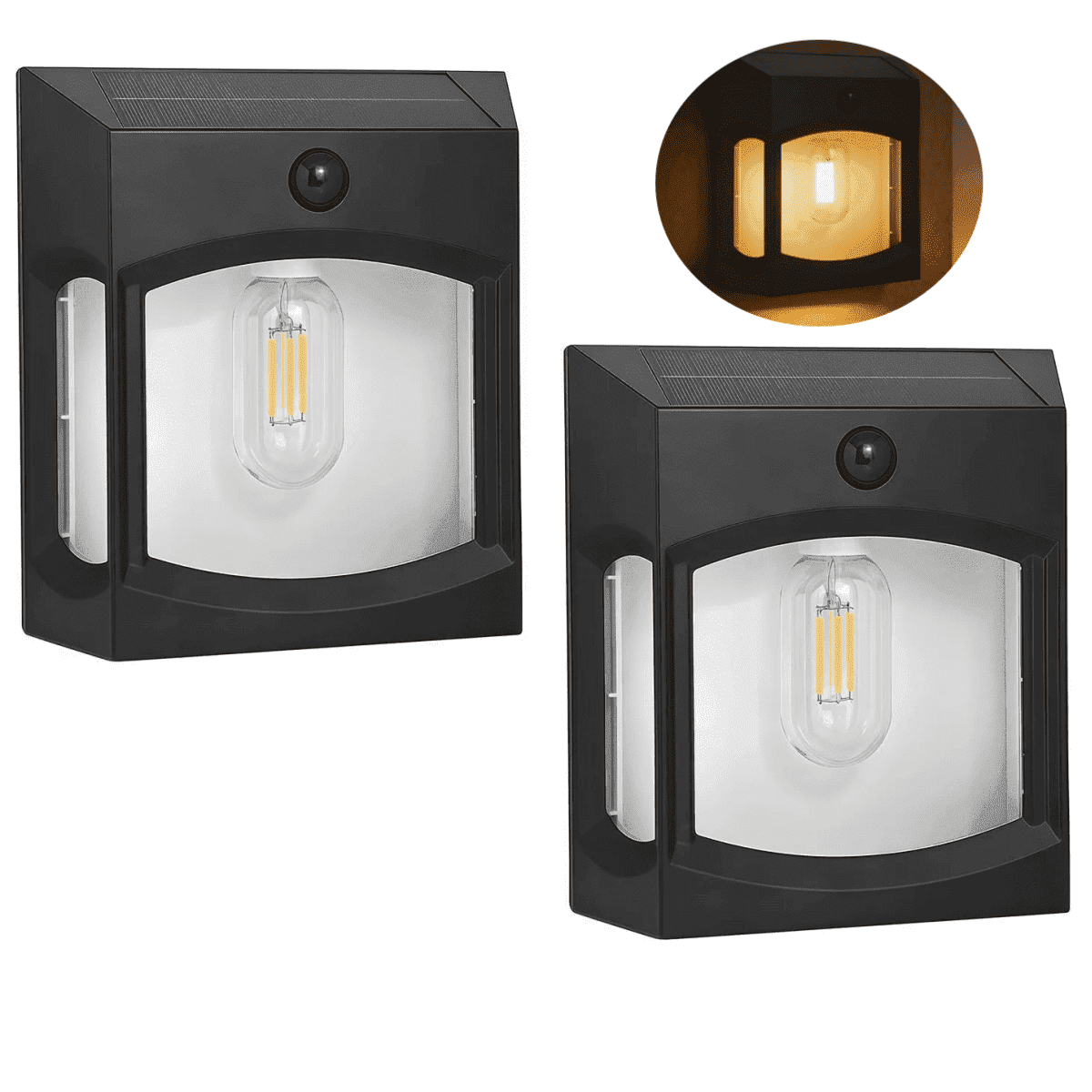 Westinghouse Solar Wall Lights Outdoor,600 Lumen Solar Motion Lights For Outside Patio Fence Yard Garage Porch 2PC