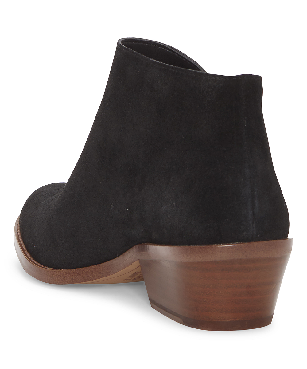 1.State Rosita Leather Boot Black Nubuck Suede Low Cut Designer Ankle Booties (Black, 7.5) - image 3 of 5