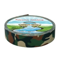 Country Brook Design® 2 Inch Woodland Camo HD Polyester Webbing, 50 Yards
