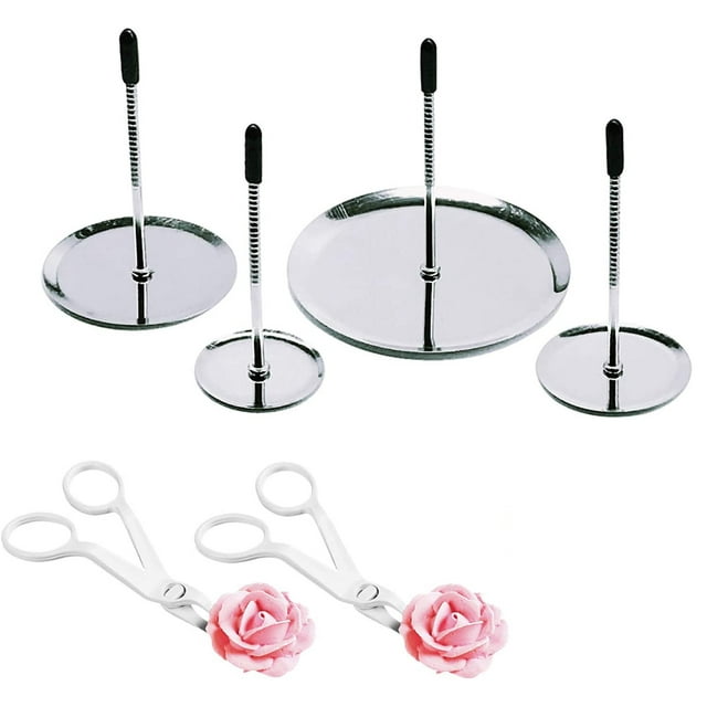 Craftsmanship In Your Kitchen: Decorative Baking Tools For Icing Flowers, Cake Flower Nail And Flower Lifters, Ideal For Royal Icing Roses, Cake Decoration Tool For Beginners And Professionals