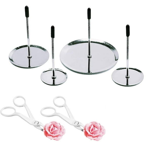 Decorative Baking Kit, Cake Flower Nail Lifters, Royal Icing Roses Maker, Food Grade Materials, Cake Decorating Supplies, 6 Piece Set