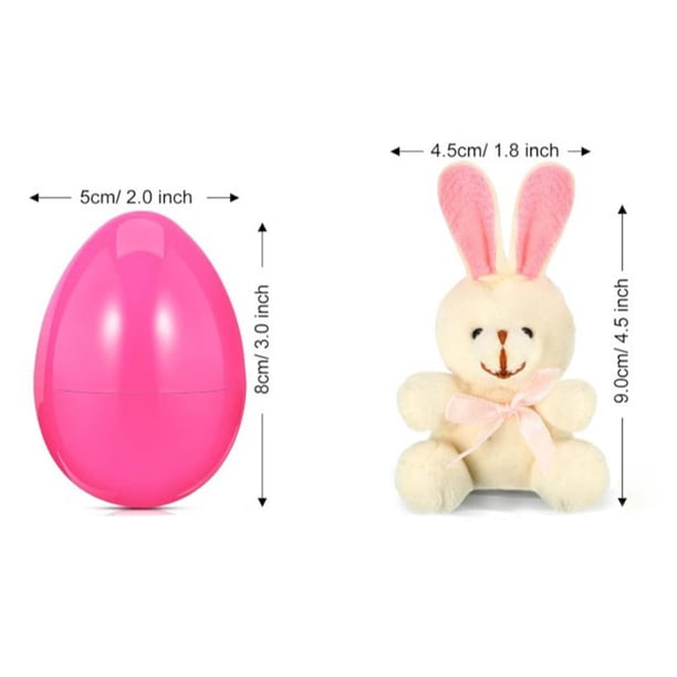 Pack De 12 Huevos De Pascua Prellenados Con Sorpresas De Peluche – Perfectos Para Búsqueda De Huevos, Cestas Y Fiestas – Regalo Divertido Para Niños