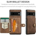 thumbnail image 3 of Case for Google Pixel 7 2022, Detachable Magnetic Wallet Credit Card Cash Slot Case Cover Support Wireless Charging Functional Kickstand Compatible with Google Pixel 7 2022 (Brown), 3 of 18