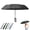 Black, variant on Umbremo Umbrella, Automatic Folding Umbrella with Ring Buckle Handle, Reinforced Wind-Resistant Frame, Compact Travel Umbrella for Rain and Sun, Commuting, Walking and Outdoor Trips