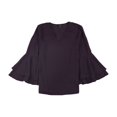 thumbnail image 1 of Alfani Blusa tipo túnica con manga de poeta para mujer, Púrpura, 4, 1 of 1