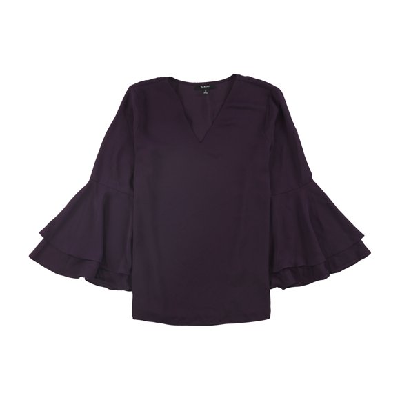 Alfani Blusa tipo túnica con manga de poeta para mujer, Púrpura, 4