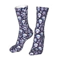 thumbnail image 6 of KLL Skull flower crystal Print Womens Crew Socks Athletic Middle Tube Long Socks Novelty Socks Gifts For Men, 6 of 7
